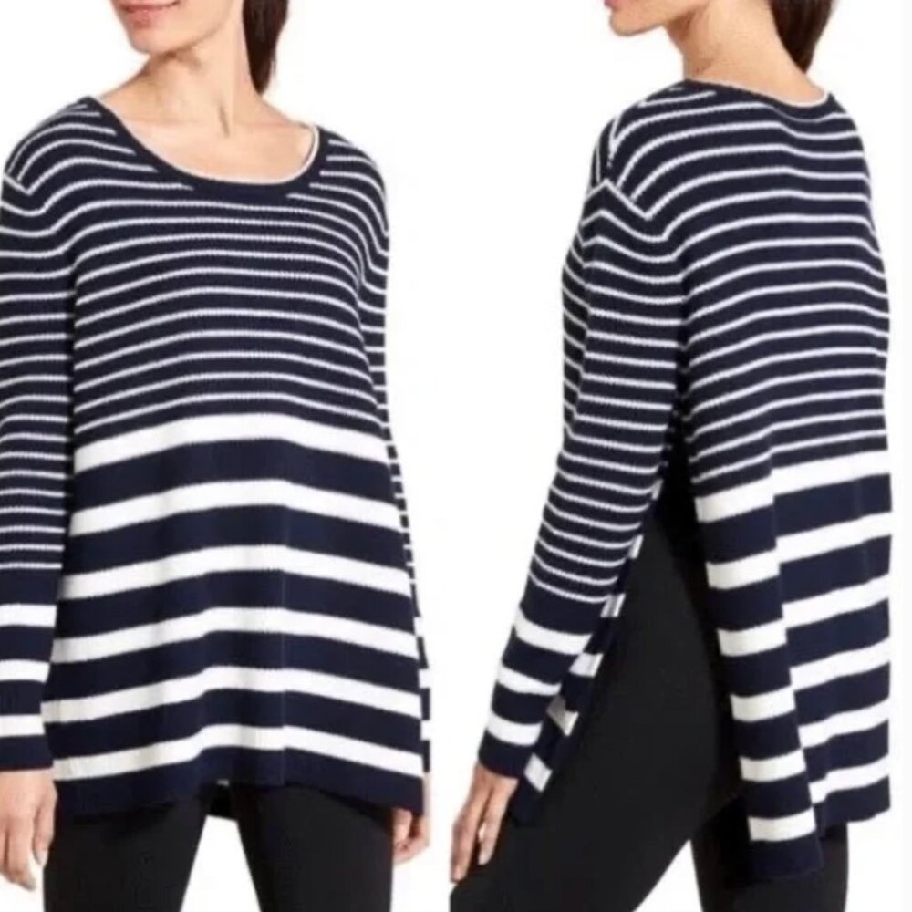 SALE - Athleta Kennewick Side Slit Striped Sweater -Retail $108, size XS